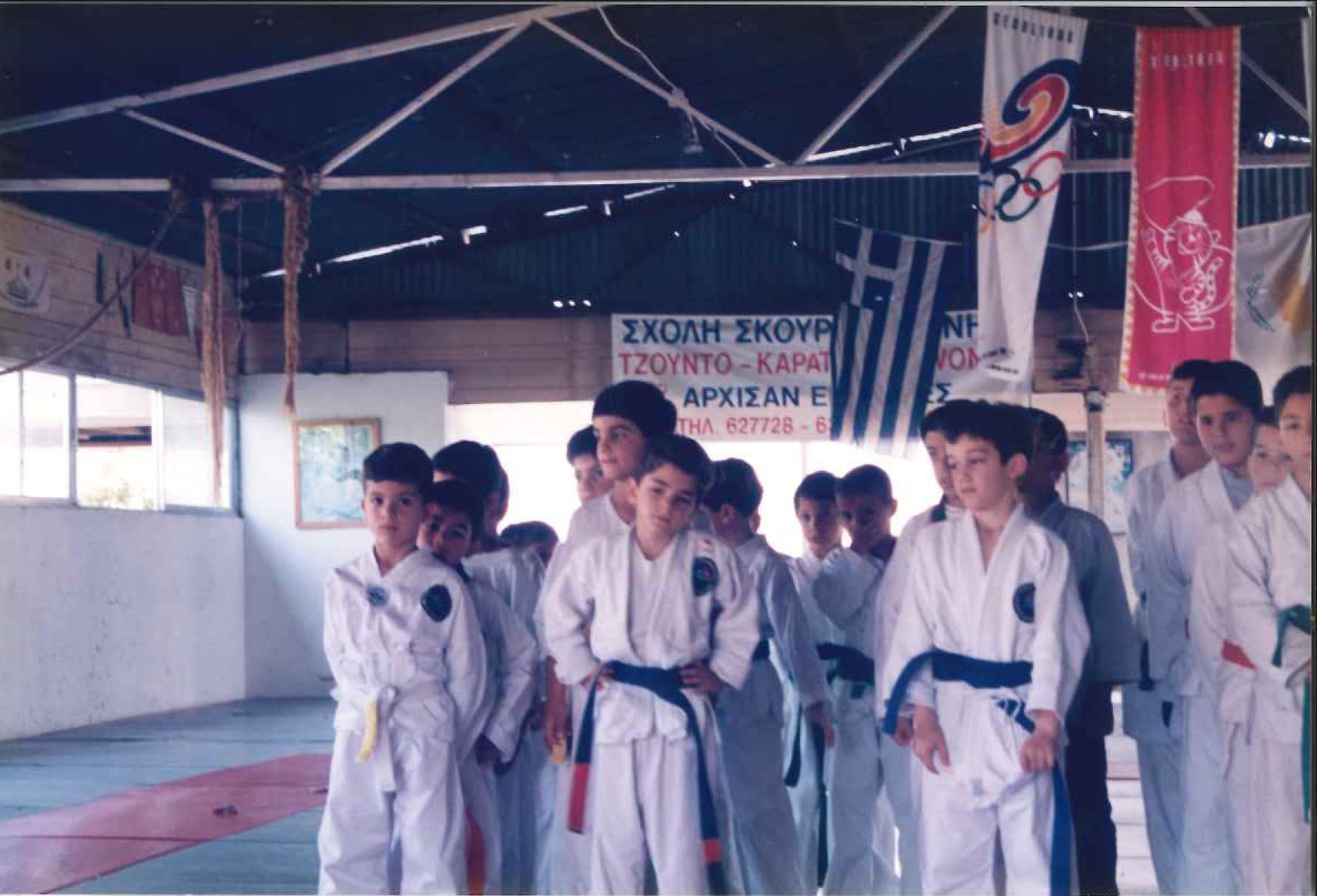 Young Andreas Tricomitis training judo in Cyprus